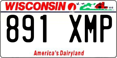 WI license plate 891XMP