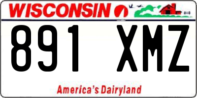 WI license plate 891XMZ