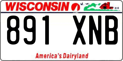 WI license plate 891XNB
