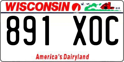 WI license plate 891XOC
