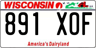 WI license plate 891XOF