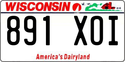WI license plate 891XOI