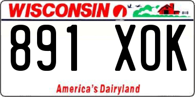 WI license plate 891XOK