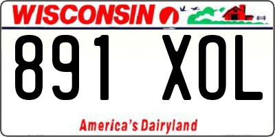 WI license plate 891XOL