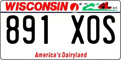 WI license plate 891XOS