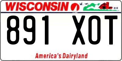 WI license plate 891XOT