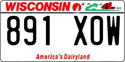 WI license plate 891XOW