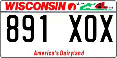 WI license plate 891XOX