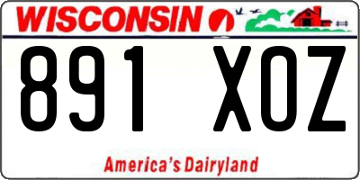 WI license plate 891XOZ