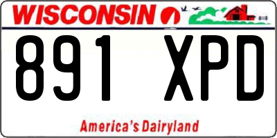 WI license plate 891XPD