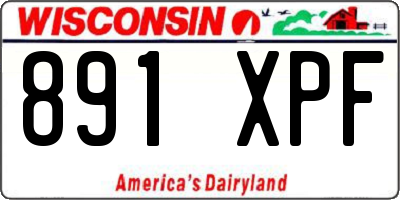 WI license plate 891XPF