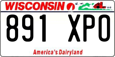 WI license plate 891XPO