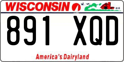 WI license plate 891XQD