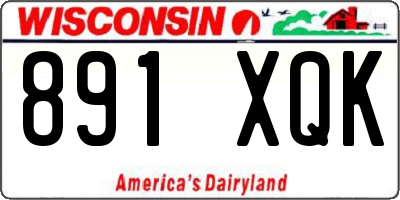 WI license plate 891XQK