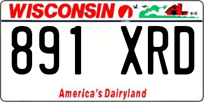 WI license plate 891XRD