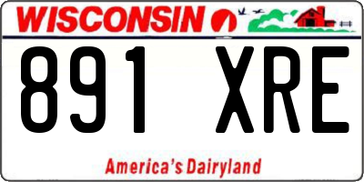 WI license plate 891XRE