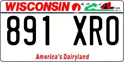 WI license plate 891XRO