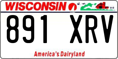 WI license plate 891XRV