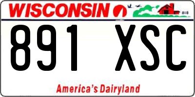 WI license plate 891XSC