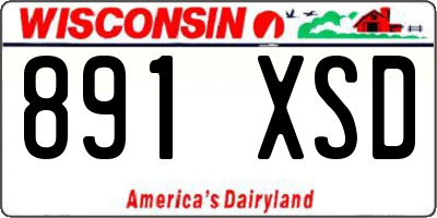 WI license plate 891XSD