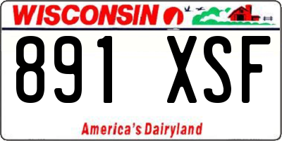 WI license plate 891XSF