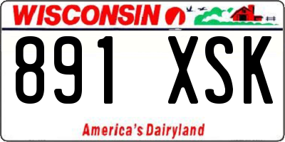 WI license plate 891XSK