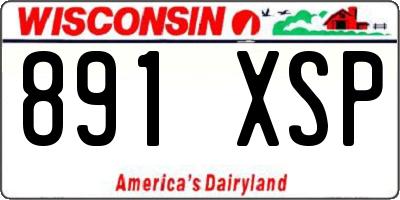 WI license plate 891XSP