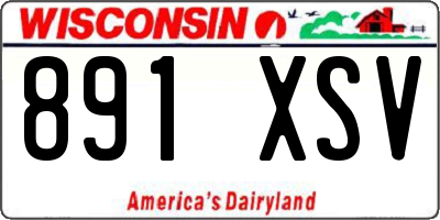 WI license plate 891XSV