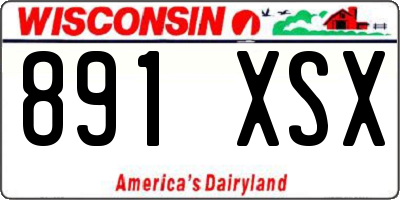 WI license plate 891XSX