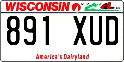 WI license plate 891XUD