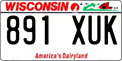 WI license plate 891XUK