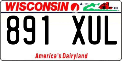 WI license plate 891XUL