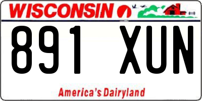 WI license plate 891XUN