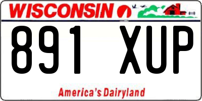 WI license plate 891XUP