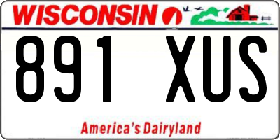 WI license plate 891XUS