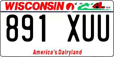 WI license plate 891XUU
