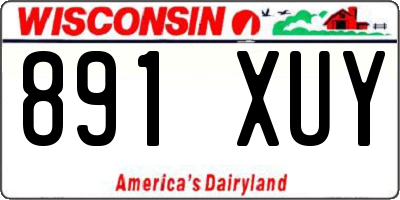 WI license plate 891XUY