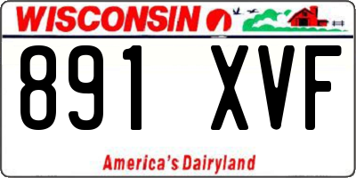 WI license plate 891XVF