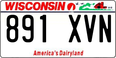 WI license plate 891XVN