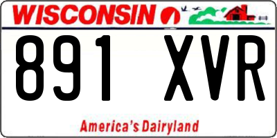 WI license plate 891XVR