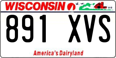 WI license plate 891XVS
