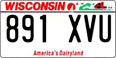 WI license plate 891XVU