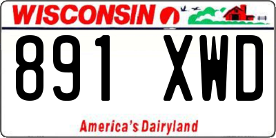WI license plate 891XWD