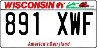WI license plate 891XWF
