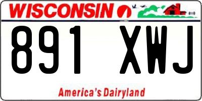 WI license plate 891XWJ