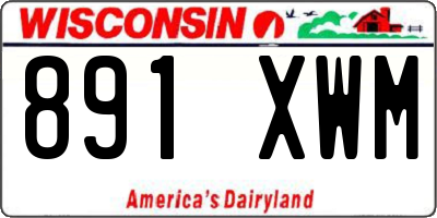 WI license plate 891XWM