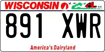 WI license plate 891XWR