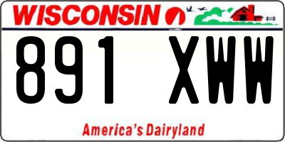 WI license plate 891XWW