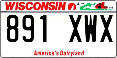 WI license plate 891XWX