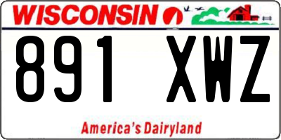 WI license plate 891XWZ